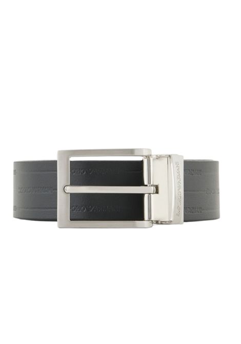 Reversible leather belt with embossed logo EMPORIO ARMANI | belts | EM001772 AF15136MC080